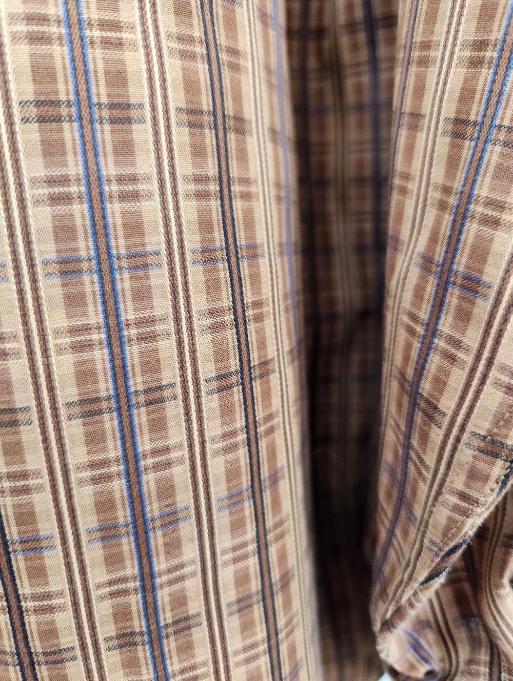 Tailorbyrd Long Sleeve Button Front Shirt Mens Size XL Brown Plaid Cotton - Picture 6 of 8
